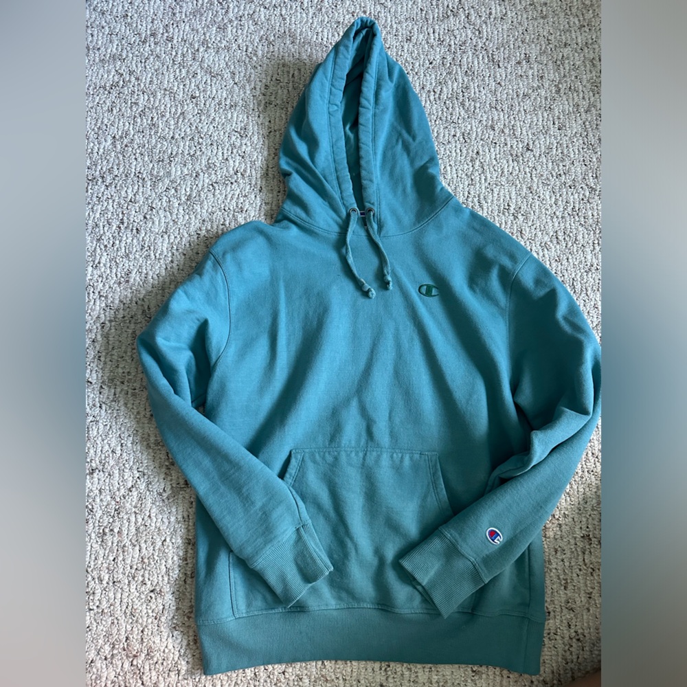 champion blue hoodie